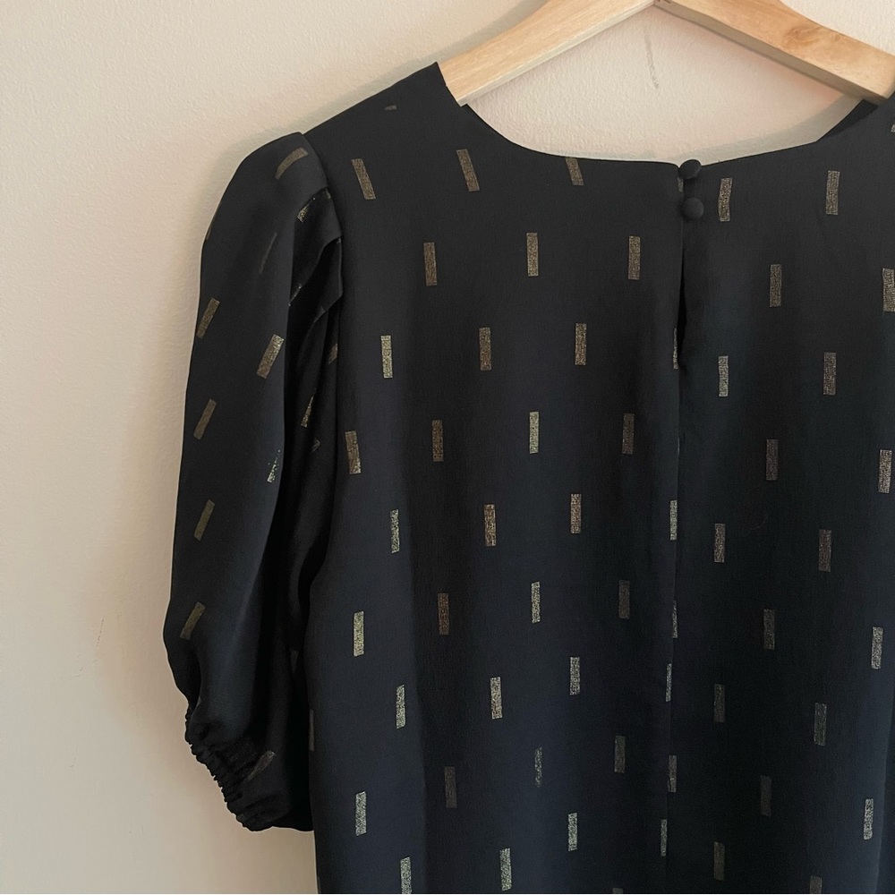 Madewell Metallic Jacquard Puff Sleeve Top - Picture 14 of 16